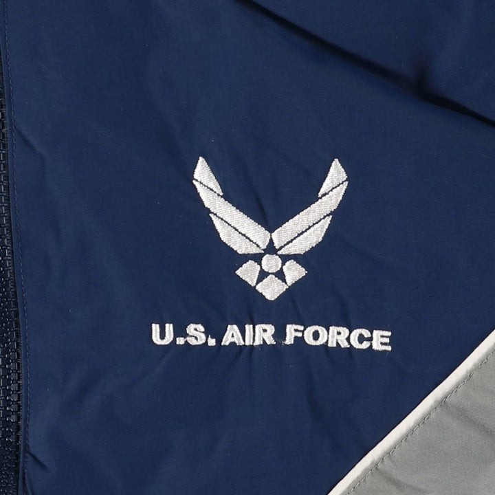 Authentic 2000'S US Military USAIR FORCE SKILCRAFT PTU Training Jacket, Nylon Jacket, Made in USA, Medium Nylon Navy blue Vintage Second Hand