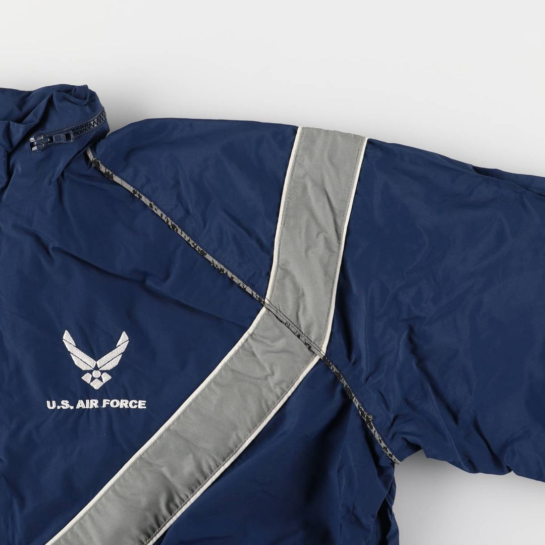 Authentic 2000'S US Military USAIR FORCE SKILCRAFT PTU Training Jacket, Nylon Jacket, Made in USA, Medium Nylon Navy blue Vintage Second Hand