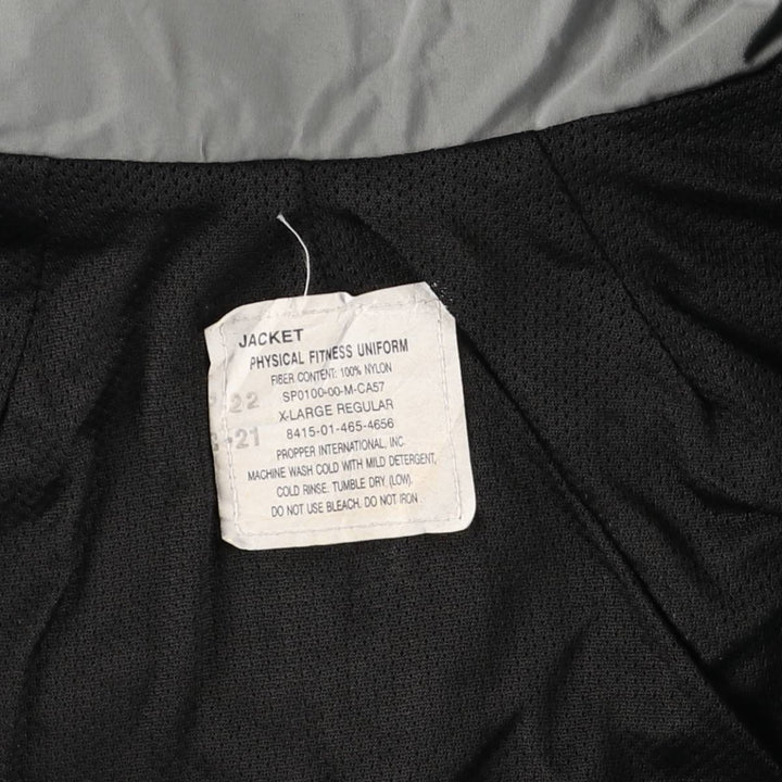 00'S USARMY IPFU Training Jacket Nylon Jacket Made in USA X-LARGE REGULAR Men's XL equivalent Nylon gray type Vintage Second Hand