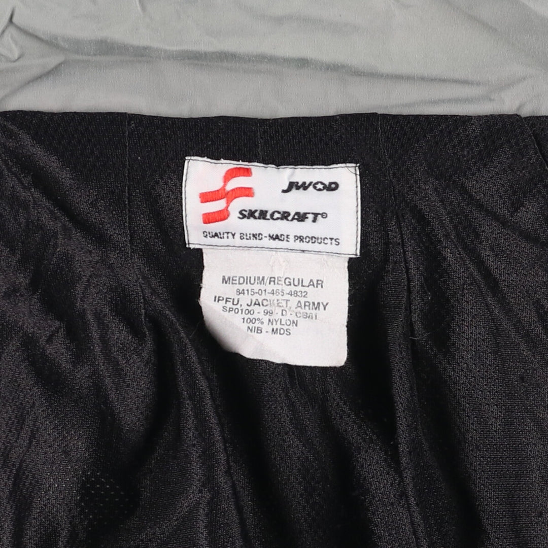 1990'S US Army IPFU Training Jacket, Medium, Made in USA Nylon gray type Vintage Second Hand