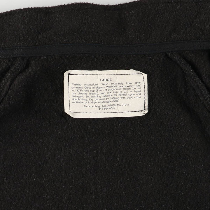 Vintage Ricochet Mfg Military Fleece Jacket, Large, Men's Size L unclear black type Vintage Second Hand