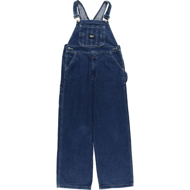 Key Denim Overalls Women's L (W30) cotton blue type Vintage Second Hand