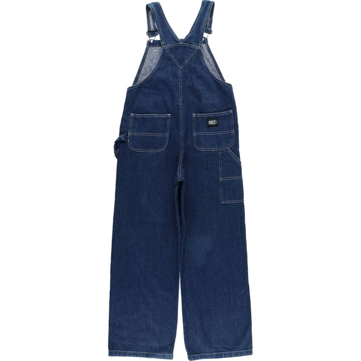 Key Denim Overalls Women's L (W30) cotton blue type Vintage Second Hand