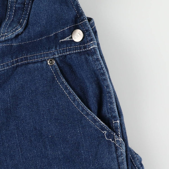 Key Denim Overalls Women's L (W30) cotton blue type Vintage Second Hand