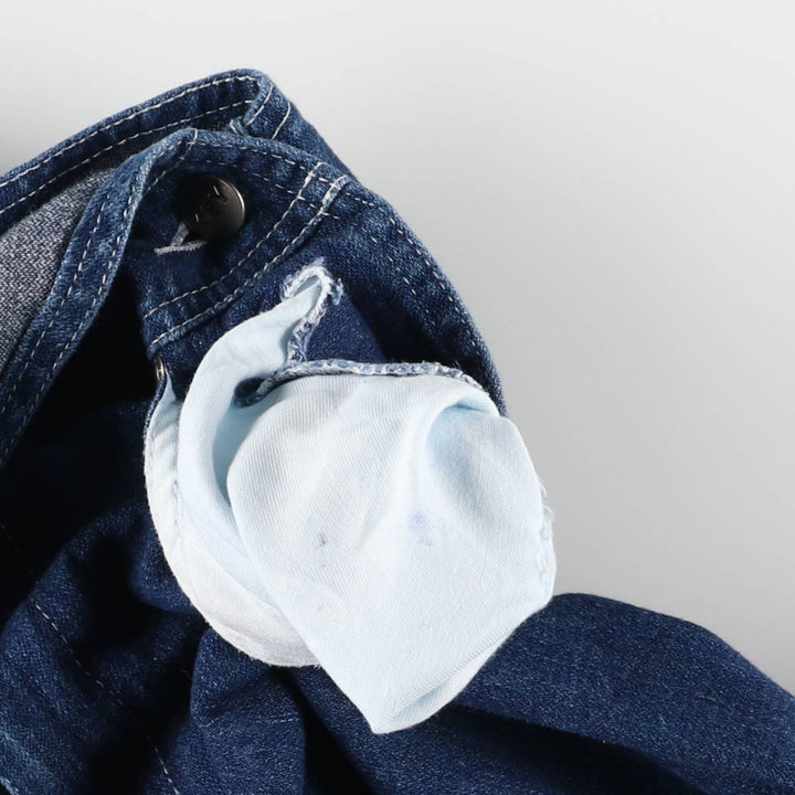 Key Denim Overalls Women's L (W30) cotton blue type Vintage Second Hand