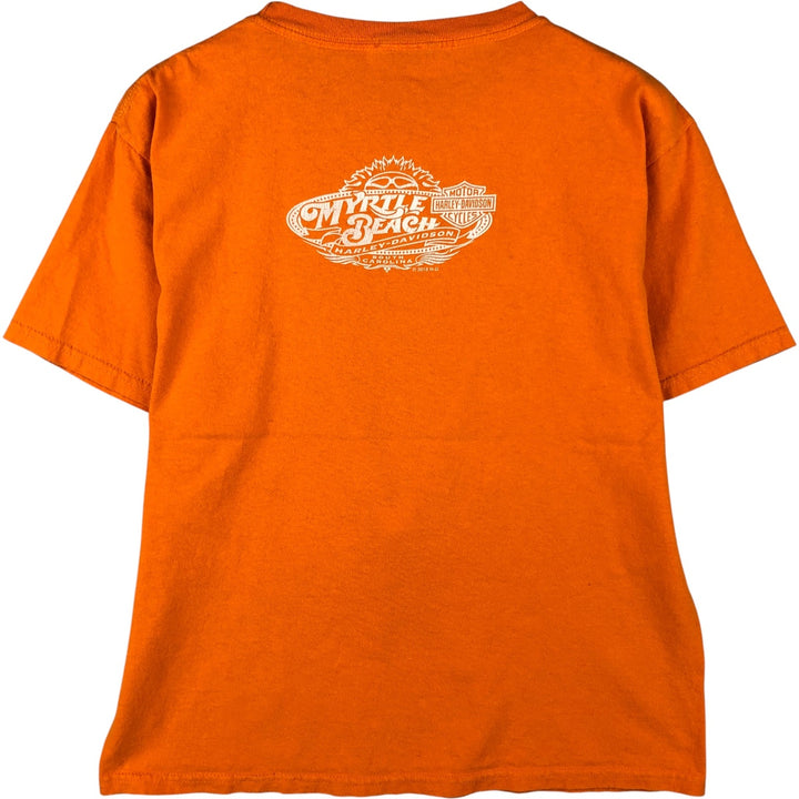 Harley-Davidson Motorcycle Bike T-shirt for women, size M unclear orange type Vintage Second Hand