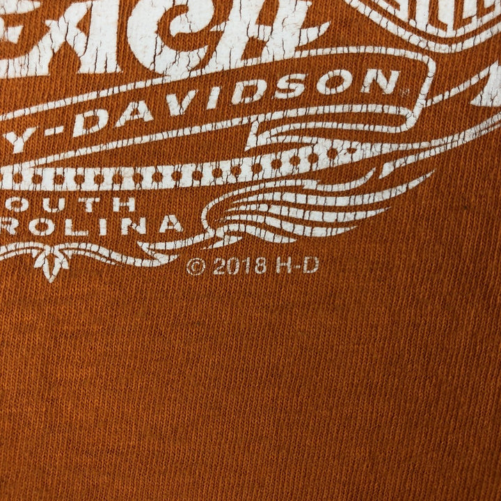 Harley-Davidson Motorcycle Bike T-shirt for women, size M unclear orange type Vintage Second Hand
