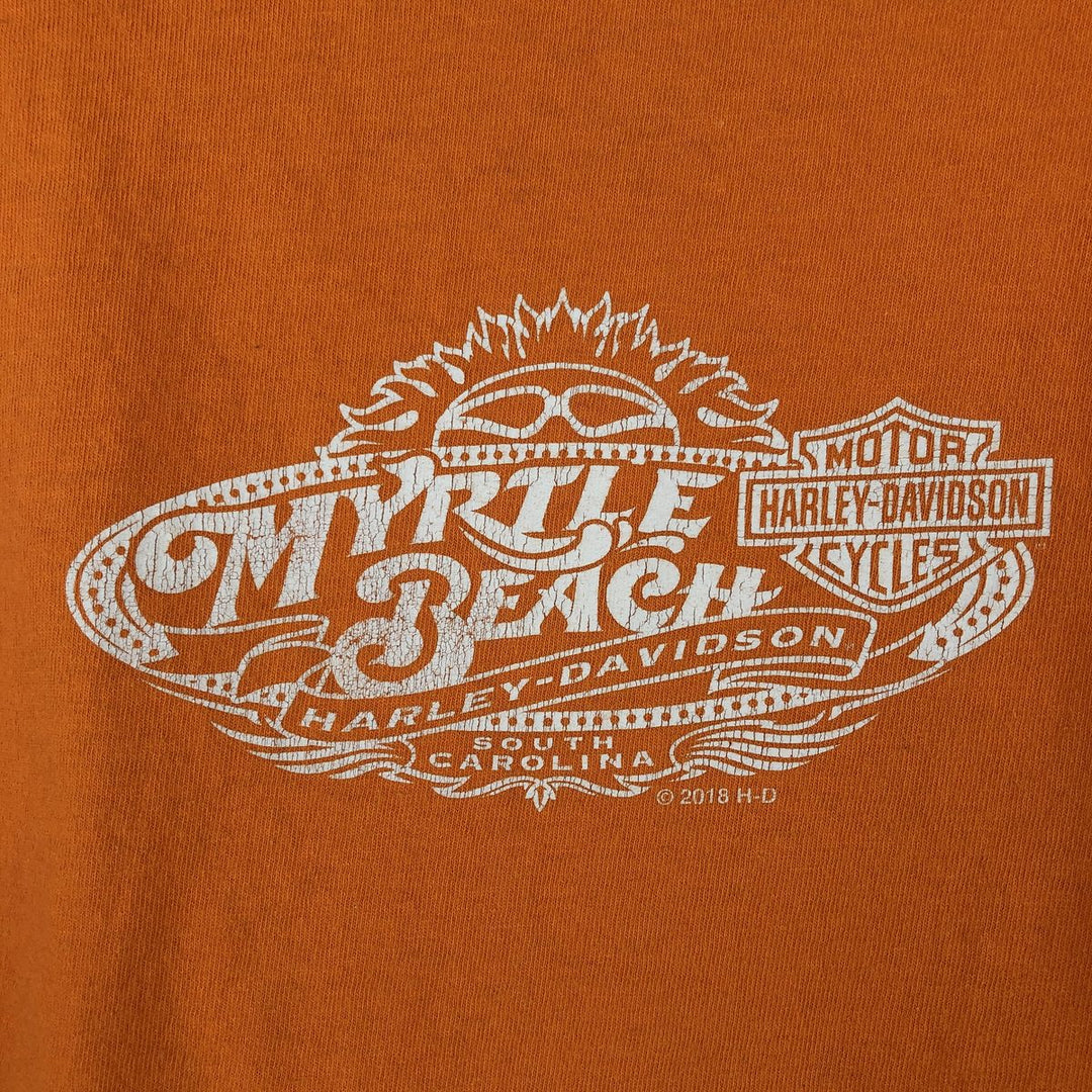 Harley-Davidson Motorcycle Bike T-shirt for women, size M unclear orange type Vintage Second Hand