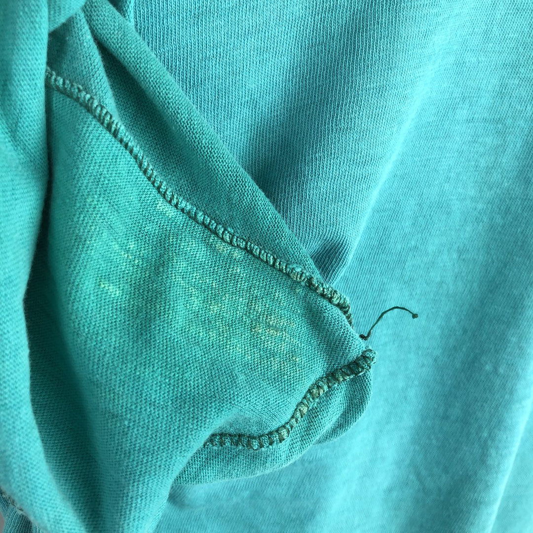 Vintage 1970'S Champion Bartag College T-shirt, Made in USA, Women's Size Medium cotton turquoise blue Vintage Second Hand