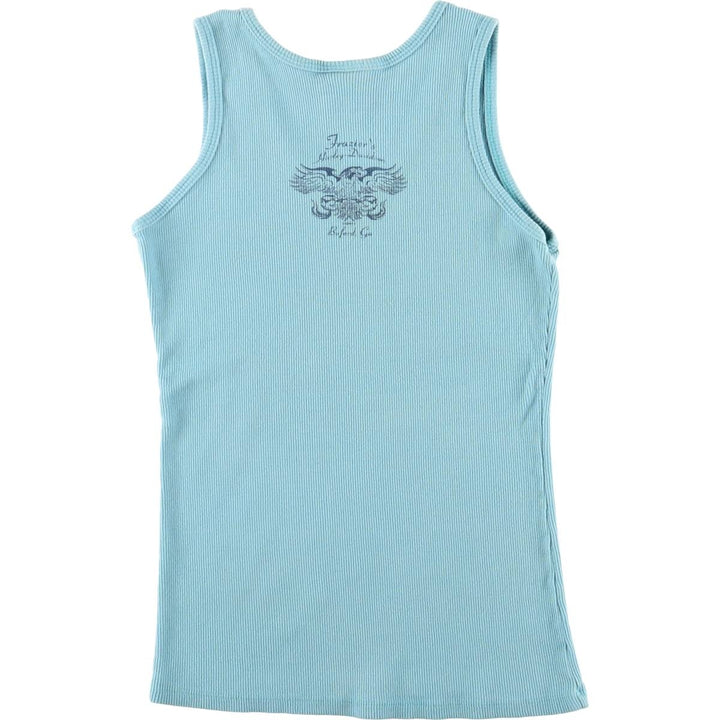 00'S Harley-Davidson Tank Top Made in USA Women's XL cotton Blue type light blue Vintage Second Hand