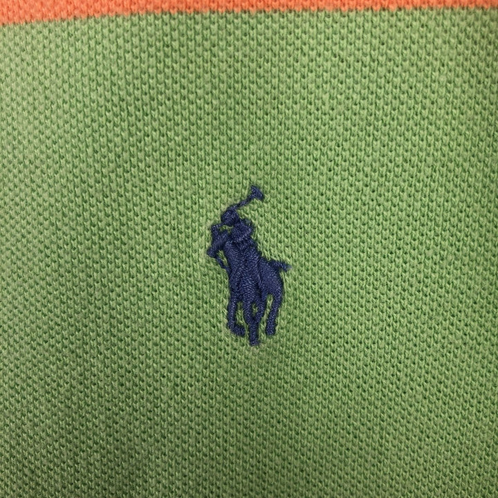 Ralph Lauren POLO by Ralph Lauren short-sleeved striped polo shirt, women's size L cotton blue type Vintage Second Hand