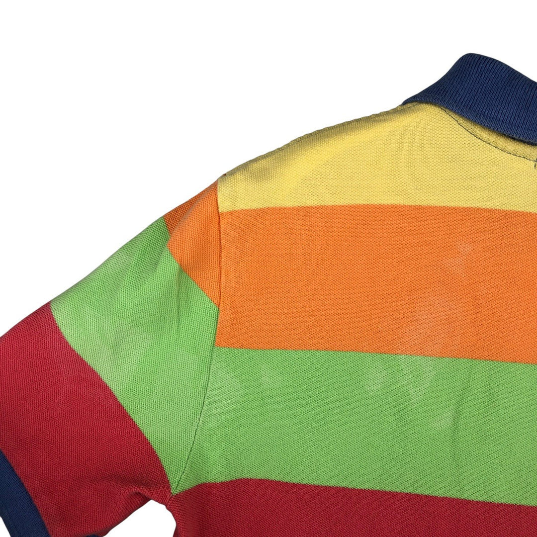 Ralph Lauren POLO by Ralph Lauren short-sleeved striped polo shirt, women's size L cotton blue type Vintage Second Hand