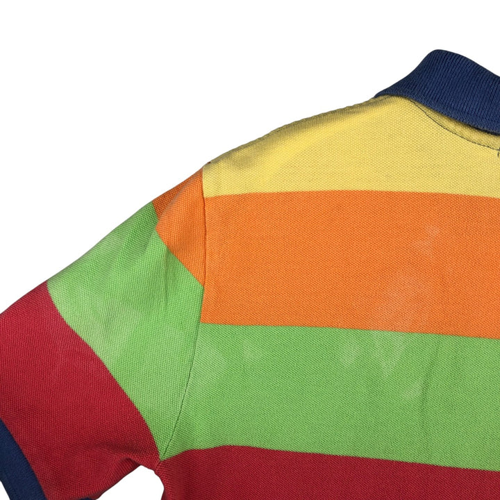 Ralph Lauren POLO by Ralph Lauren short-sleeved striped polo shirt, women's size L cotton blue type Vintage Second Hand