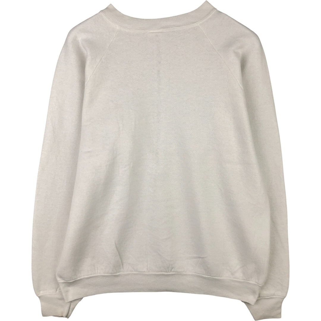 Vintage 90'S Fruit of the Loom print sweatshirt, made in the USA, size L, women's cotton white type Vintage Second Hand