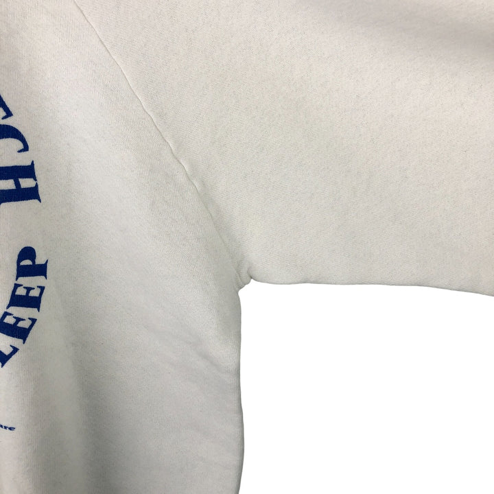 Vintage 90'S Fruit of the Loom print sweatshirt, made in the USA, size L, women's cotton white type Vintage Second Hand