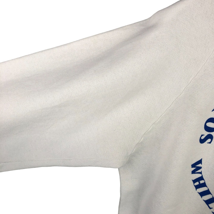 Vintage 90'S Fruit of the Loom print sweatshirt, made in the USA, size L, women's cotton white type Vintage Second Hand