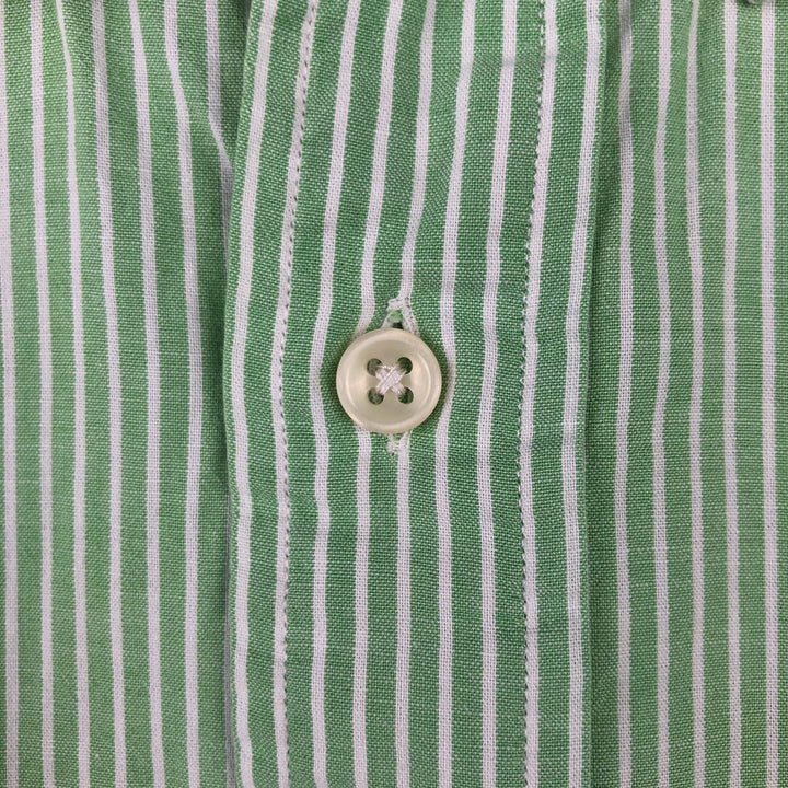 Ralph Lauren POLO by Ralph Lauren CUSTOM FIT long-sleeved button-down striped shirt, men's size XL cotton Mint green Vintage Second Hand