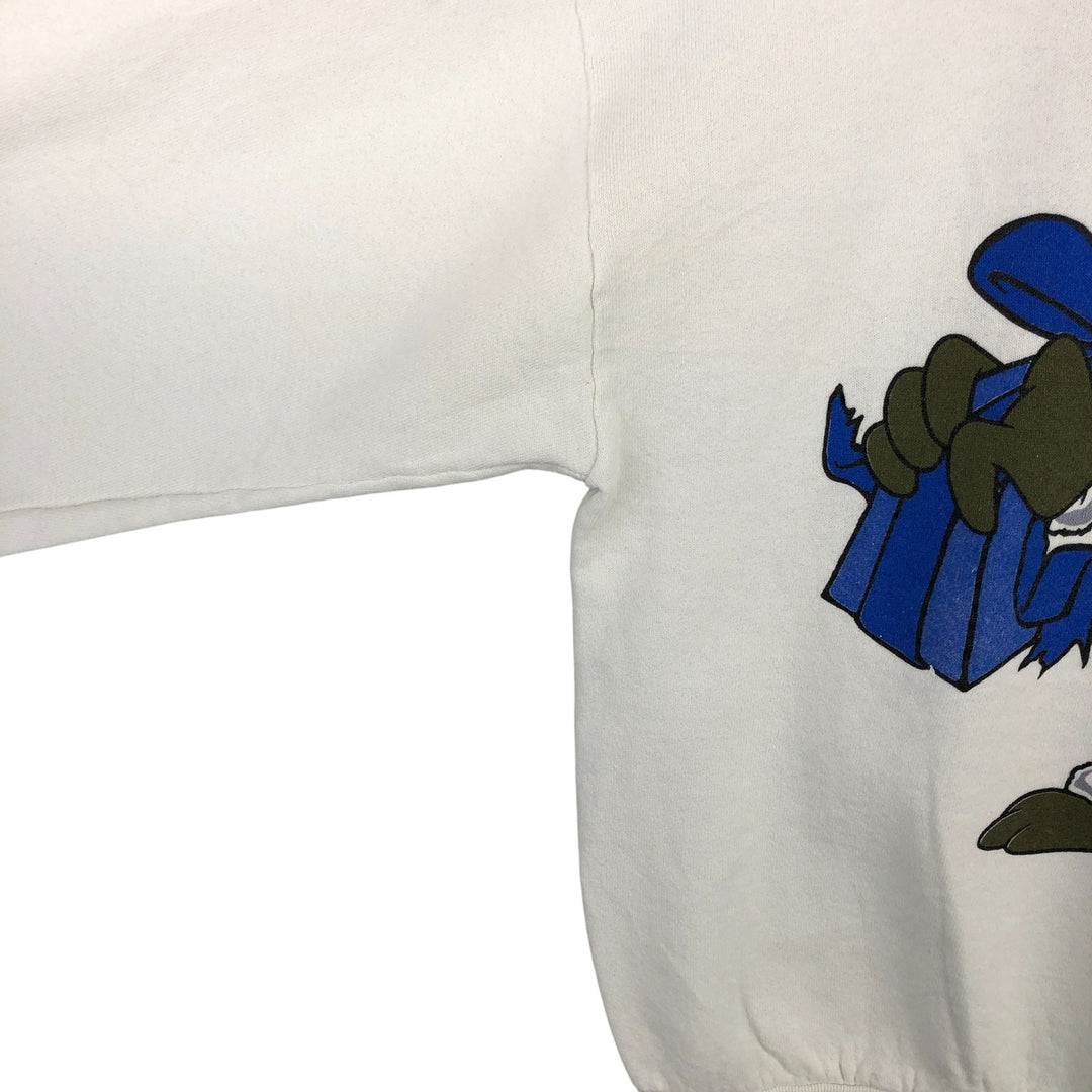 90'S Fruit of the Loom Tasmanian Devil character sweatshirt, women's size L cotton white type Vintage Second Hand