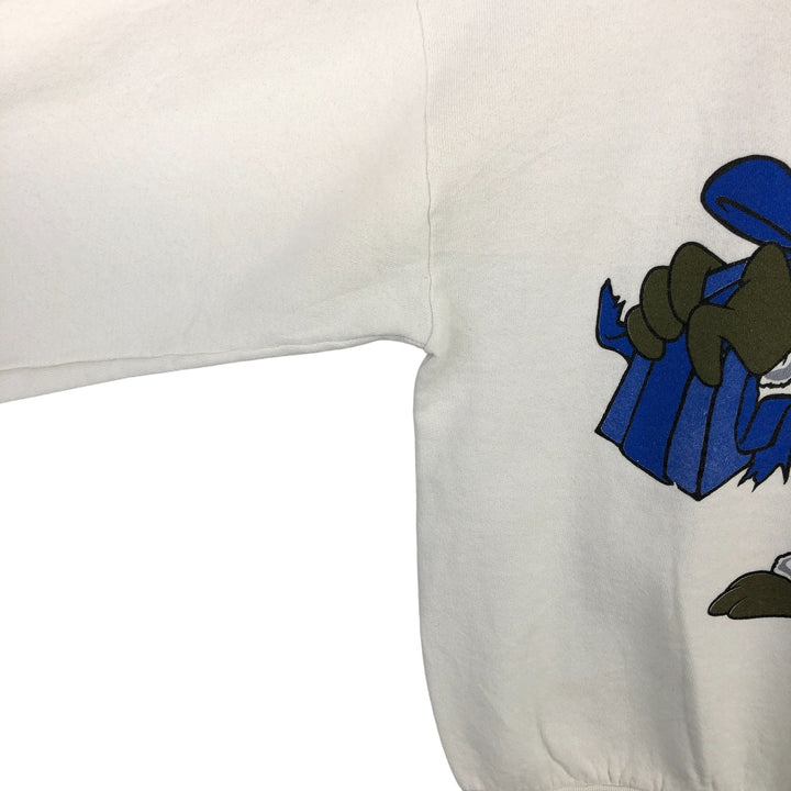 90'S Fruit of the Loom Tasmanian Devil character sweatshirt, women's size L cotton white type Vintage Second Hand