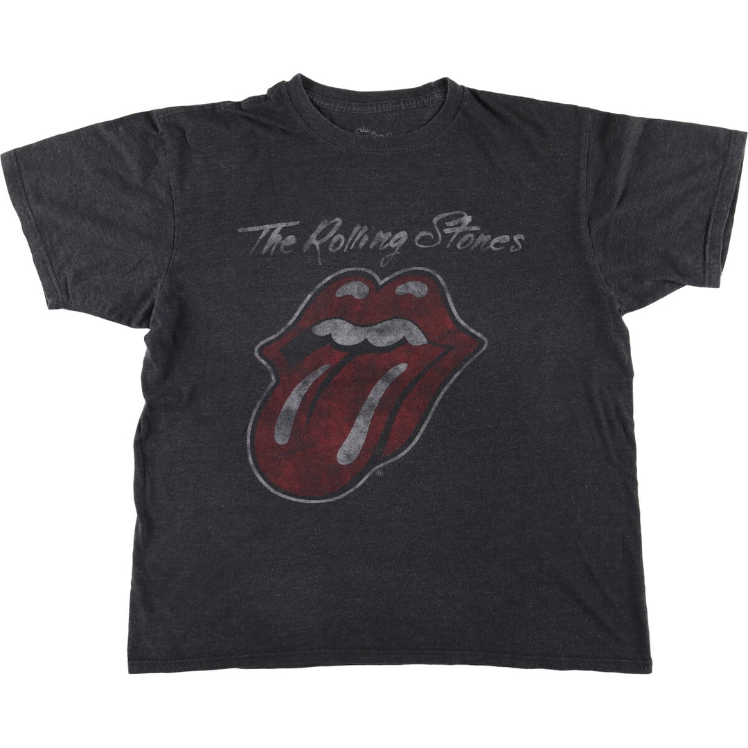 The Rolling Stones Band T-shirt, Band T, Men's L size cotton black type Vintage Second Hand