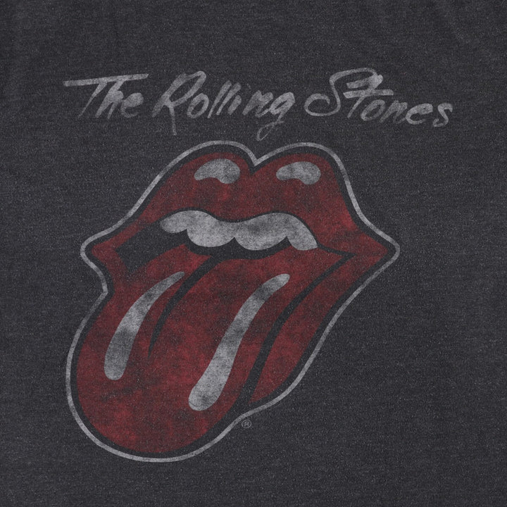 The Rolling Stones Band T-shirt, Band T, Men's L size cotton black type Vintage Second Hand