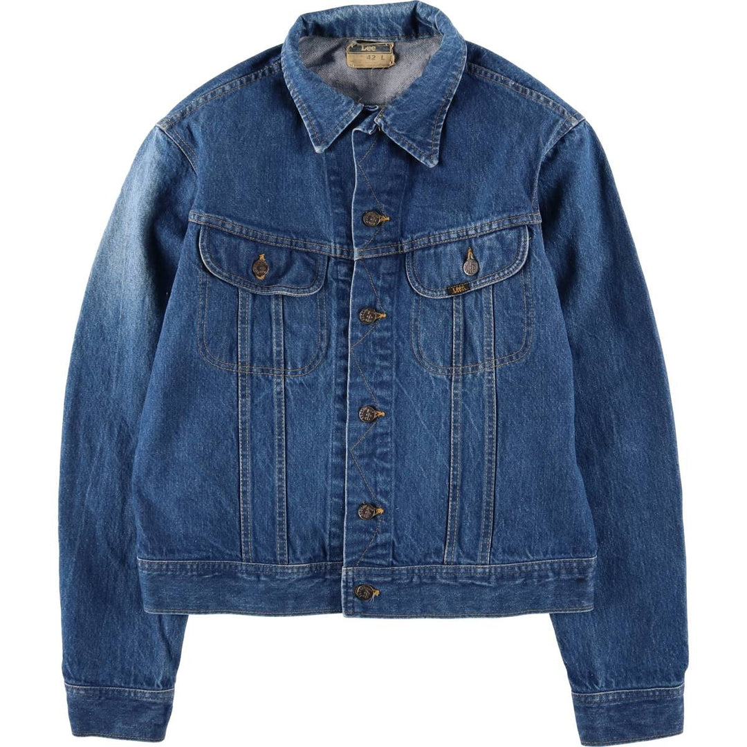 Vintage 1980'S Lee denim jacket, made in Canada, size L, men's cotton blue type Vintage Second Hand