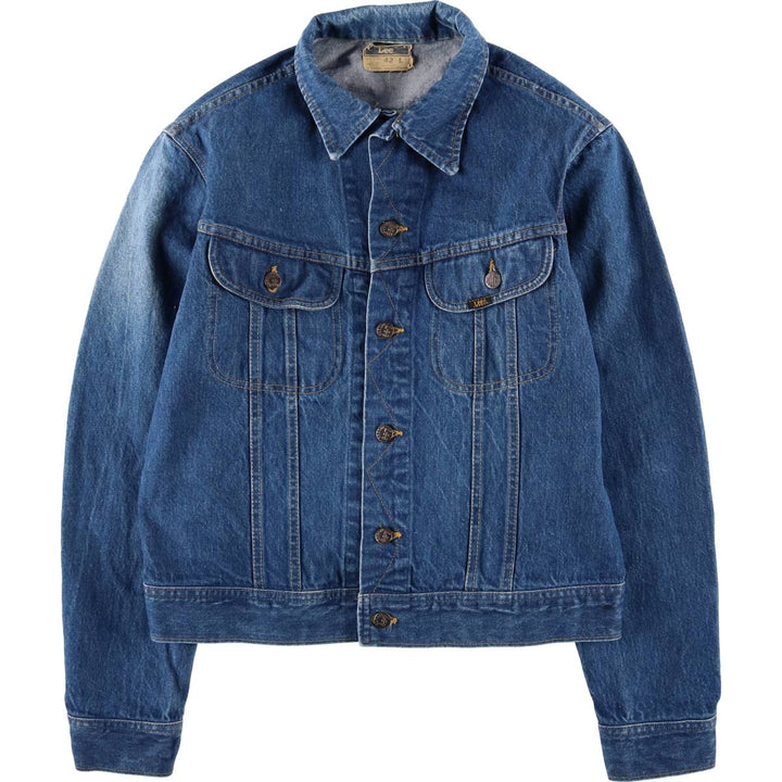 Vintage 1980'S Lee denim jacket, made in Canada, size L, men's cotton blue type Vintage Second Hand