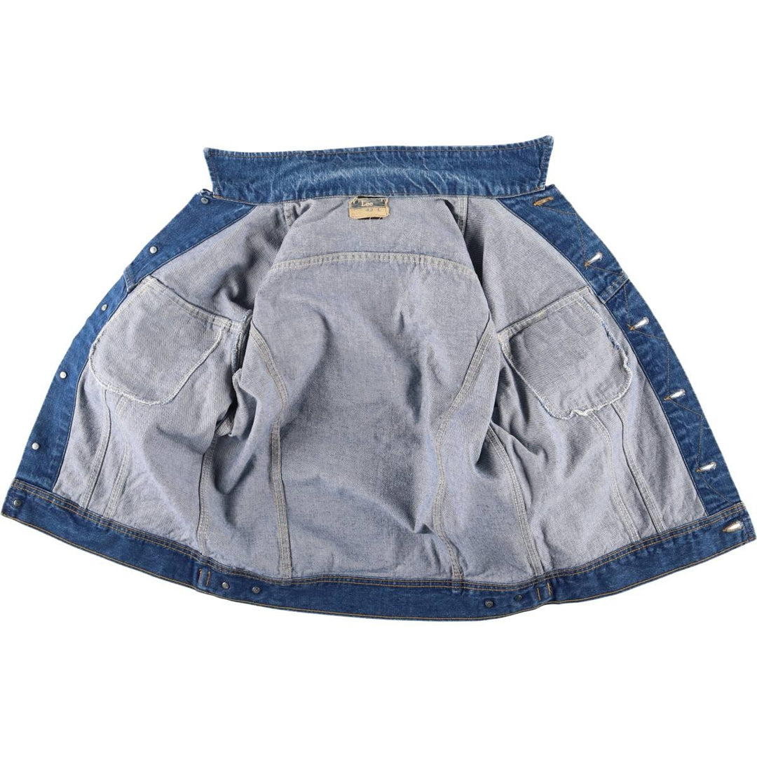 Vintage 1980'S Lee denim jacket, made in Canada, size L, men's cotton blue type Vintage Second Hand