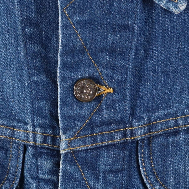 Vintage 1980'S Lee denim jacket, made in Canada, size L, men's cotton blue type Vintage Second Hand