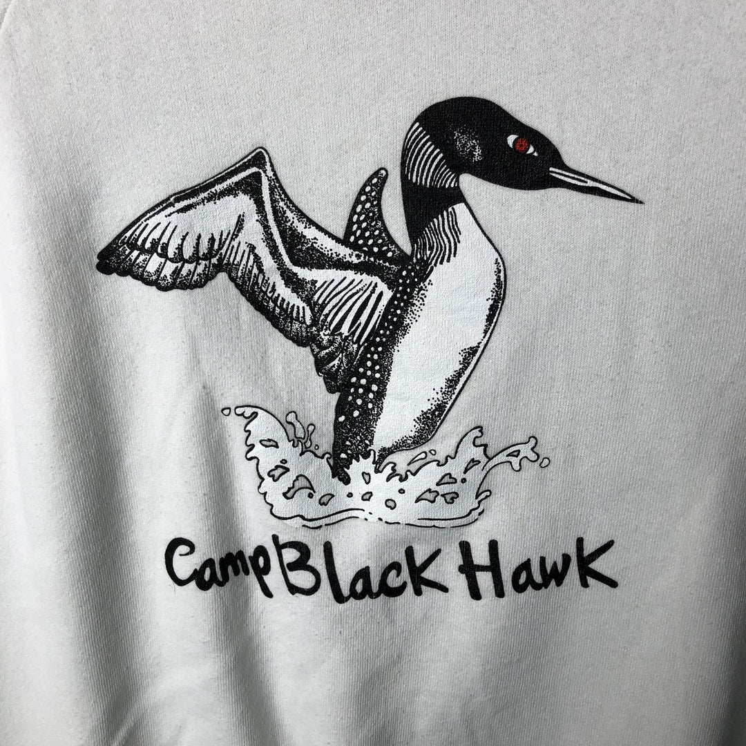 90'S Fruit of the Loom bird and animal print sweatshirt, made in the USA, men's size L, vintage cotton white type Vintage Second Hand