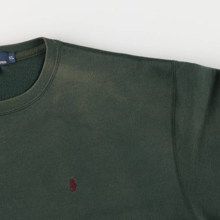 Ralph Lauren POLO by Ralph Lauren One Point Logo Sweatshirt Trainer Men's XL cotton Green type dark green Vintage Second Hand
