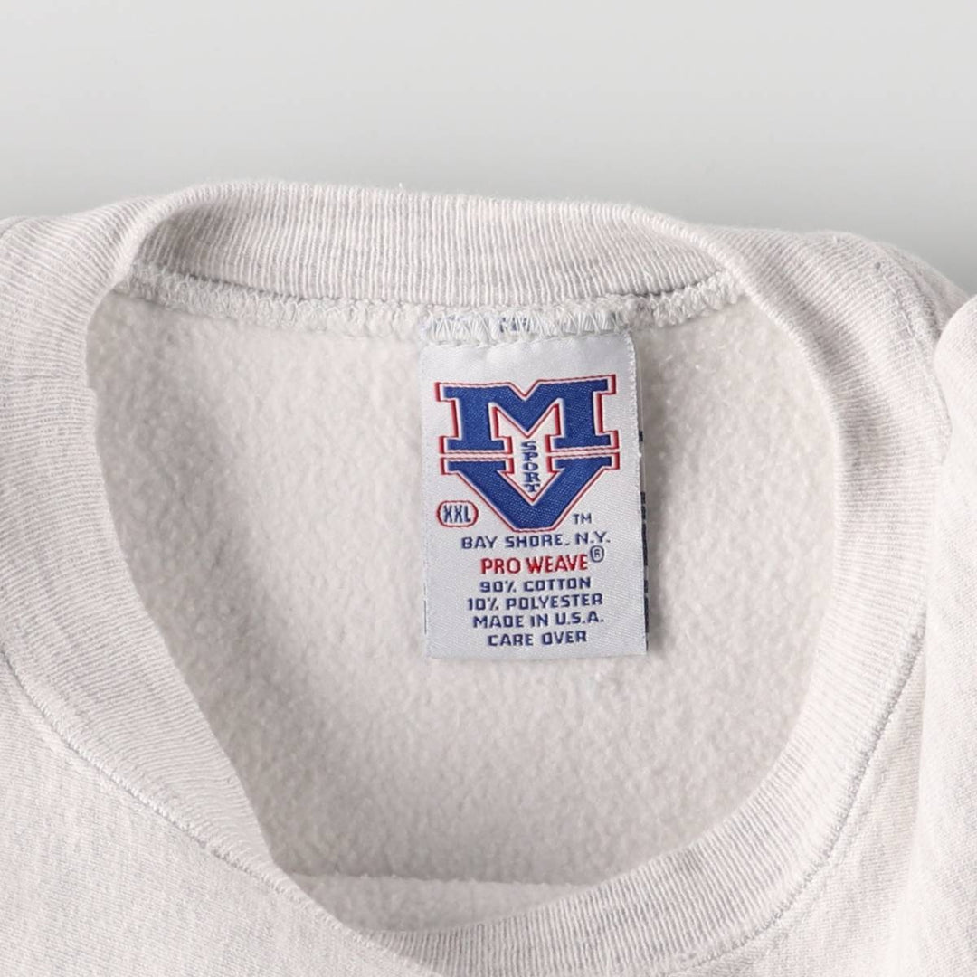 Vintage 90'S MV SPORT PRO WERVE college sweatshirt, made in the USA, men's size XXL cotton gray type Vintage Second Hand
