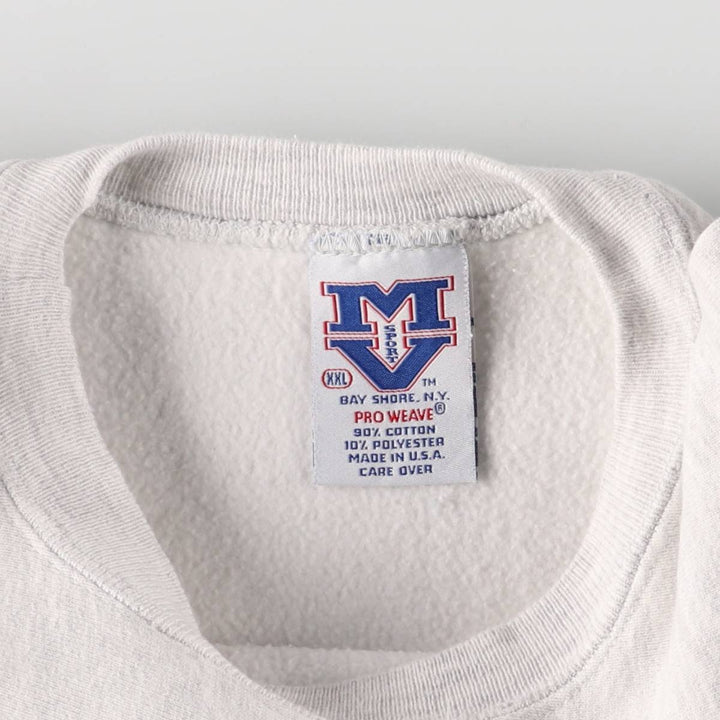 Vintage 90'S MV SPORT PRO WERVE college sweatshirt, made in the USA, men's size XXL cotton gray type Vintage Second Hand