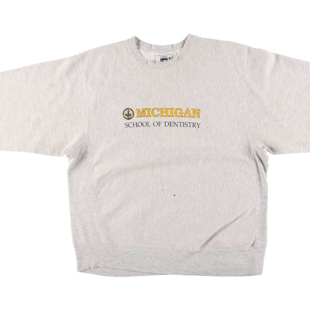 Vintage 1990'S Lee University of Michigan college sweatshirt, made in the USA, size XL. cotton gray type Vintage Second Hand