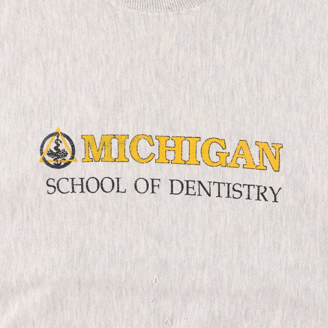 Vintage 1990'S Lee University of Michigan college sweatshirt, made in the USA, size XL. cotton gray type Vintage Second Hand