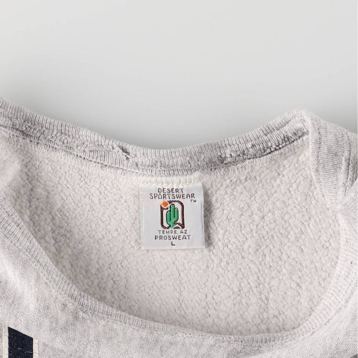 Vintage 90'S DESERT SPORTSWEAR college sweatshirt, made in the USA, size L, men's cotton gray type Vintage Second Hand