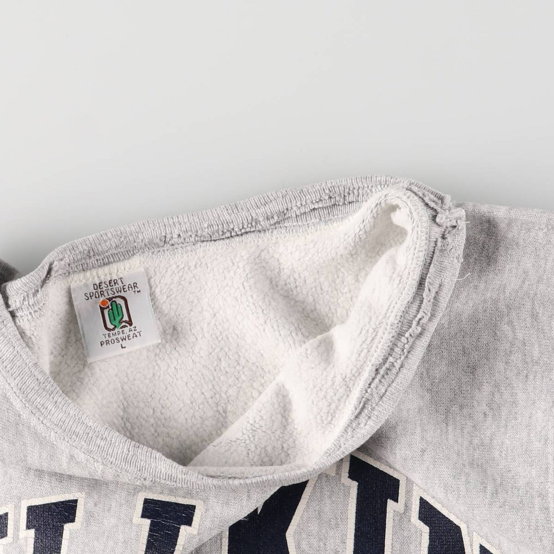 Vintage 90'S DESERT SPORTSWEAR college sweatshirt, made in the USA, size L, men's cotton gray type Vintage Second Hand