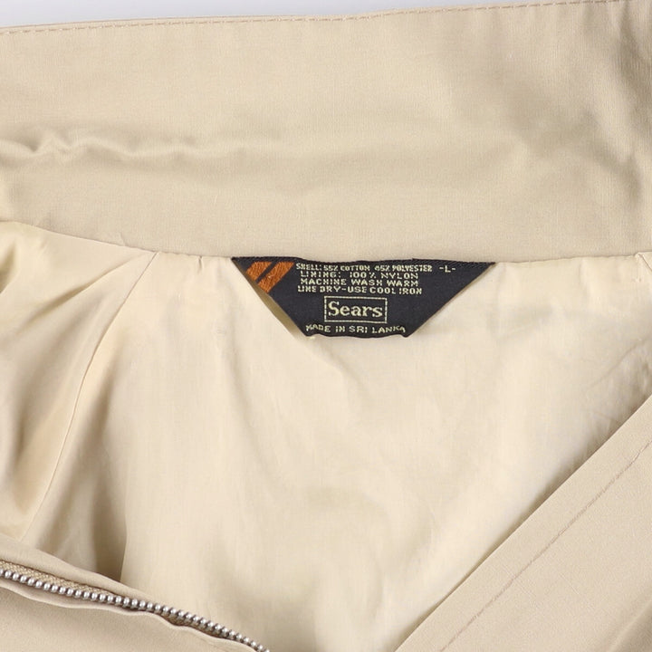 Vintage 70s-80'S Sears Harrington Swing Jacket, Men's Size L cotton Beige type Vintage Second Hand