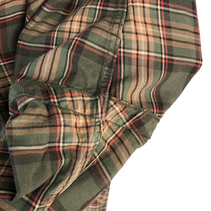 Ralph Lauren Classic Fit Long Sleeve Button Down Check Shirt Men's Size L cotton beige type brown Vintage Second Hand