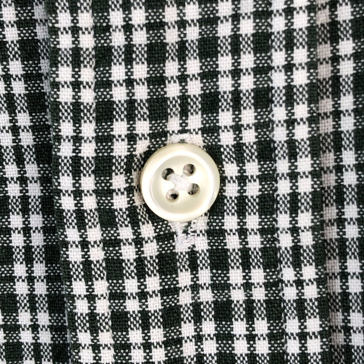 Ralph Lauren Golf Tilden long-sleeved button-down check shirt, men's size L cotton Green type dark green Vintage Second Hand