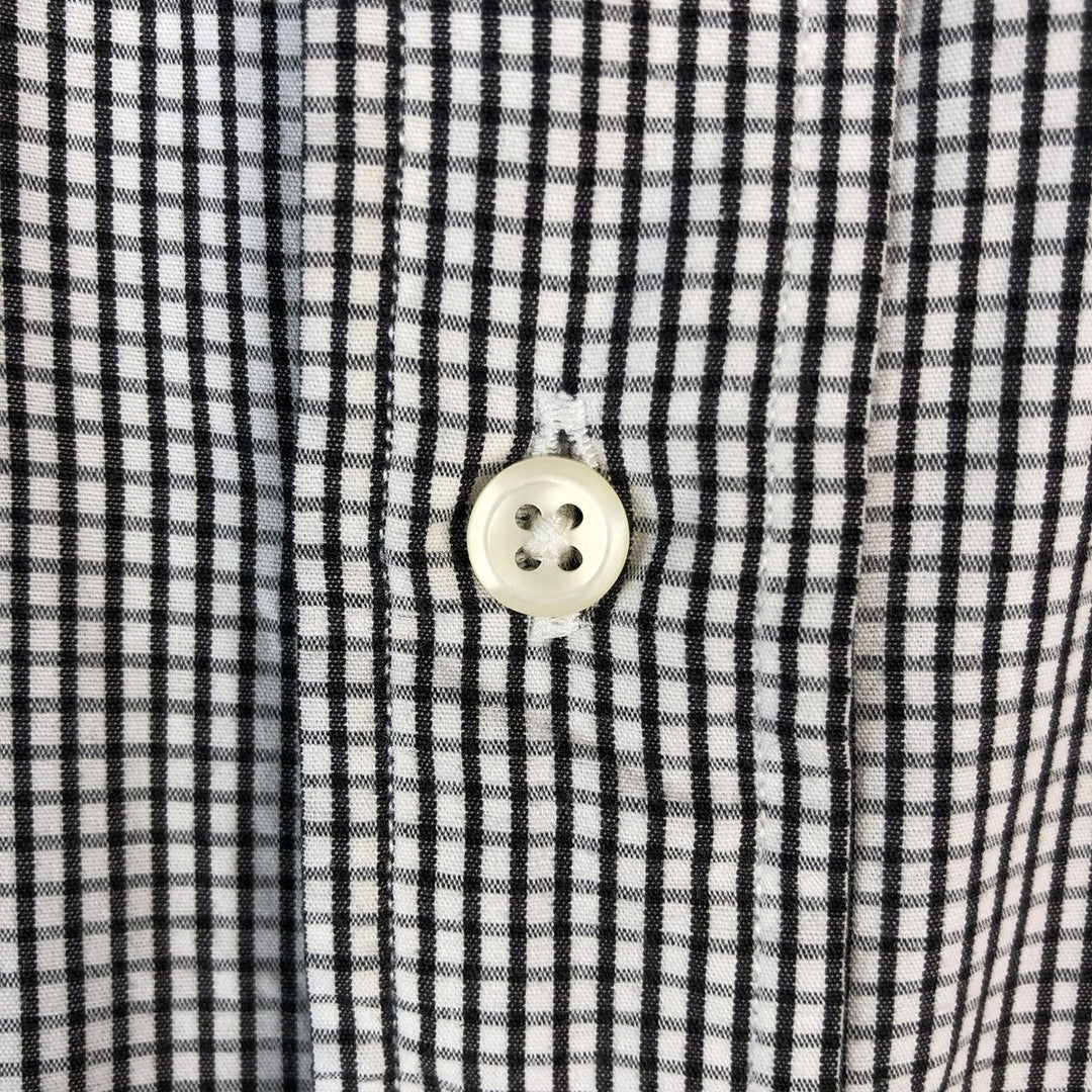 Ralph Lauren BLAIRE long sleeve button down check shirt, men's XL size cotton black type Vintage Second Hand