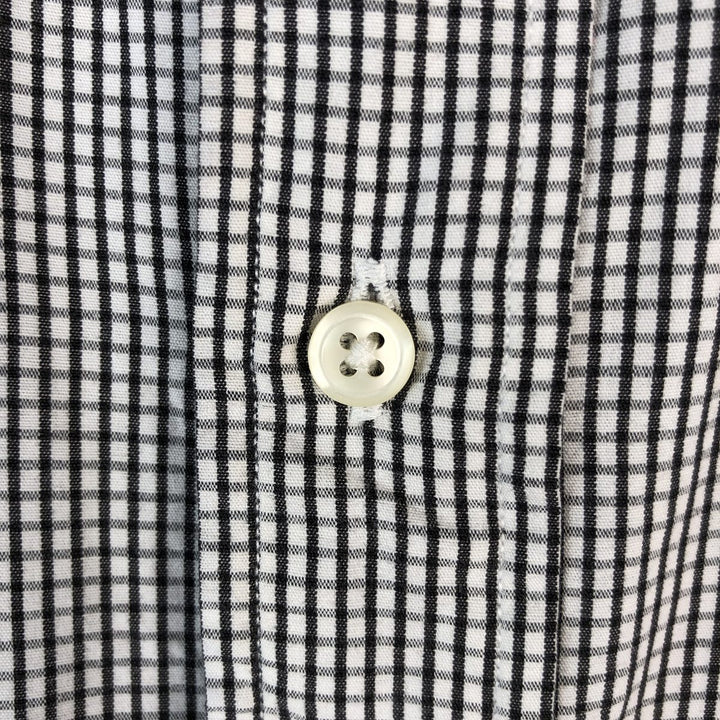 Ralph Lauren BLAIRE long sleeve button down check shirt, men's XL size cotton black type Vintage Second Hand