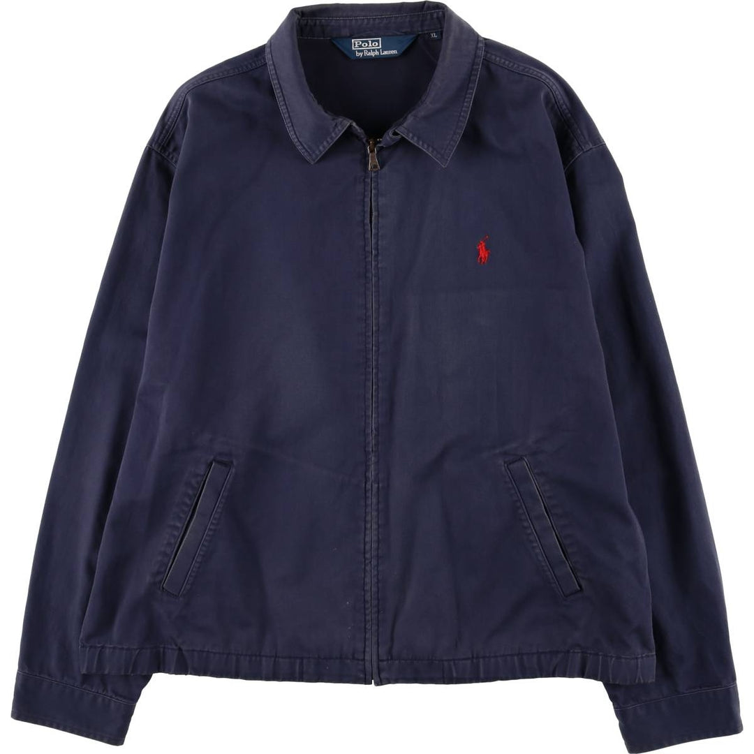 Ralph Lauren POLO by Ralph Lauren Swing Top Sports Jacket Men's XL cotton navy blue type Vintage Second Hand