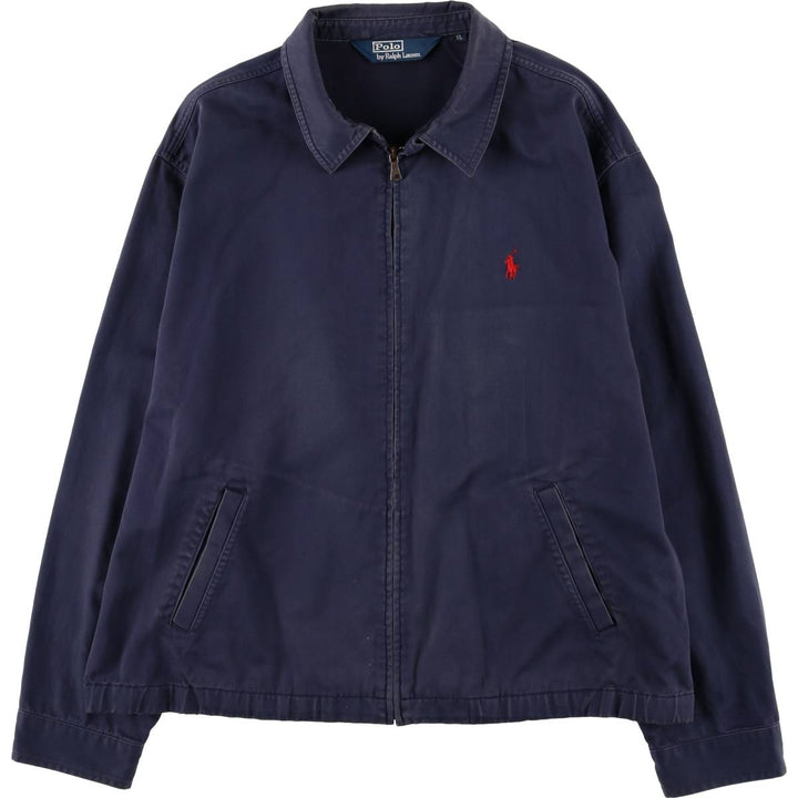 Ralph Lauren POLO by Ralph Lauren Swing Top Sports Jacket Men's XL cotton navy blue type Vintage Second Hand