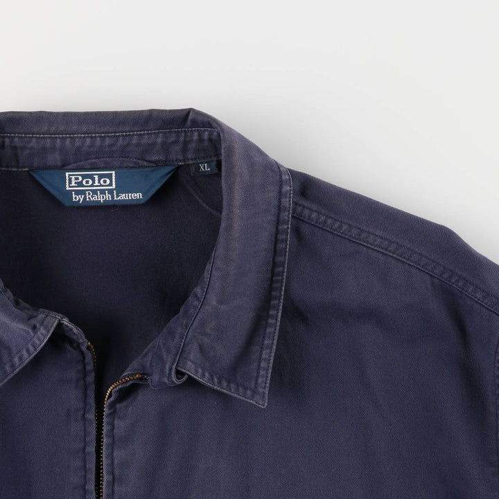 Ralph Lauren POLO by Ralph Lauren Swing Top Sports Jacket Men's XL cotton navy blue type Vintage Second Hand