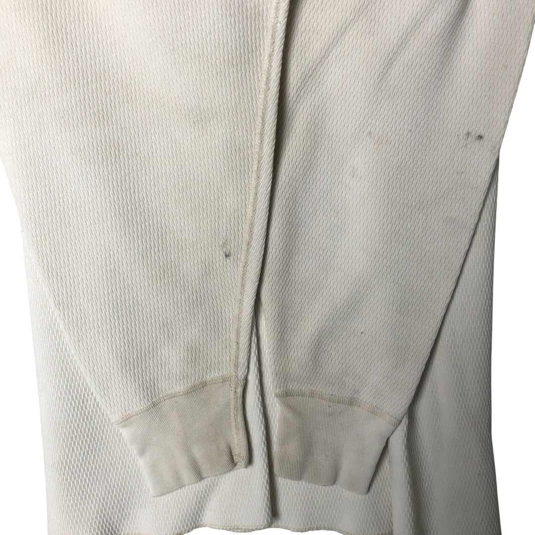 Oversized 90'S Carhartt Thermal Long T-shirt, Honeycomb, Made in USA, Men's XXXXL, Vintage cotton white type Vintage Second Hand