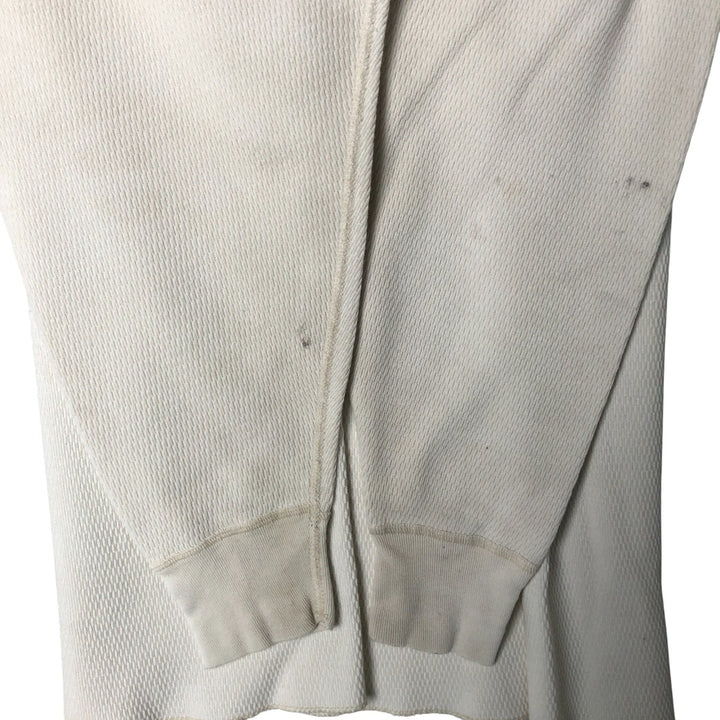 Oversized 90'S Carhartt Thermal Long T-shirt, Honeycomb, Made in USA, Men's XXXXL, Vintage cotton white type Vintage Second Hand