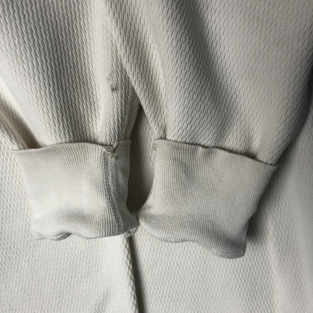 Oversized 90'S Carhartt Thermal Long T-shirt, Honeycomb, Made in USA, Men's XXXXL, Vintage cotton white type Vintage Second Hand