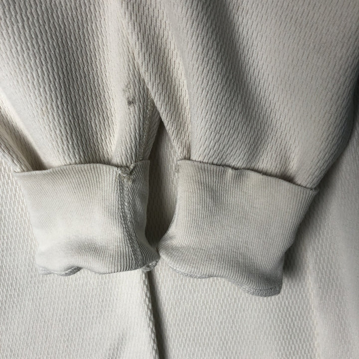 Oversized 90'S Carhartt Thermal Long T-shirt, Honeycomb, Made in USA, Men's XXXXL, Vintage cotton white type Vintage Second Hand