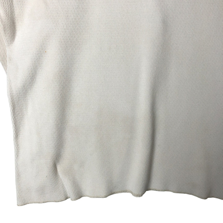 Oversized 90'S Carhartt Thermal Long T-shirt, Honeycomb, Made in USA, Men's XXXXL, Vintage cotton white type Vintage Second Hand